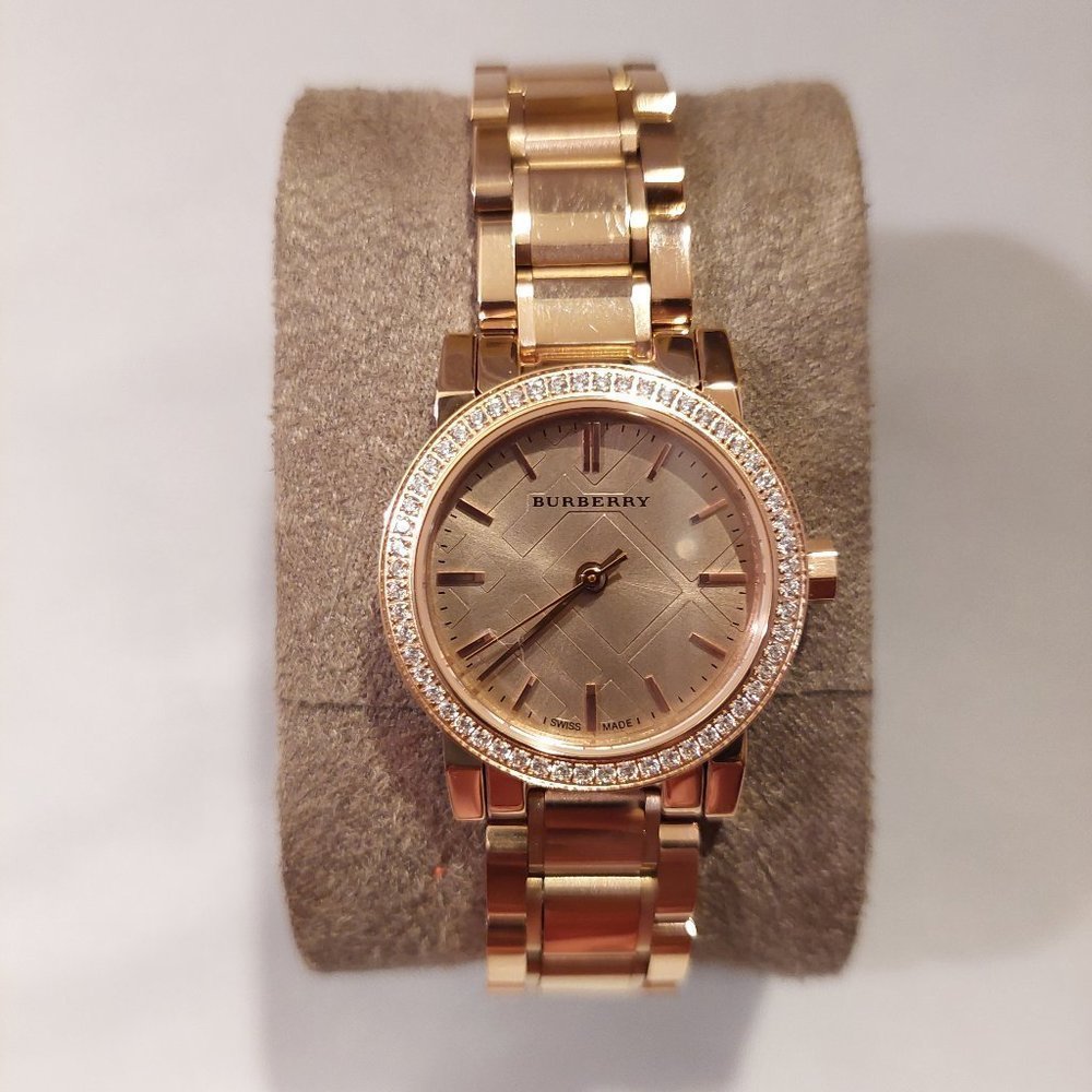 BURBERRY Diamond Rose Gold Watch - NEW!